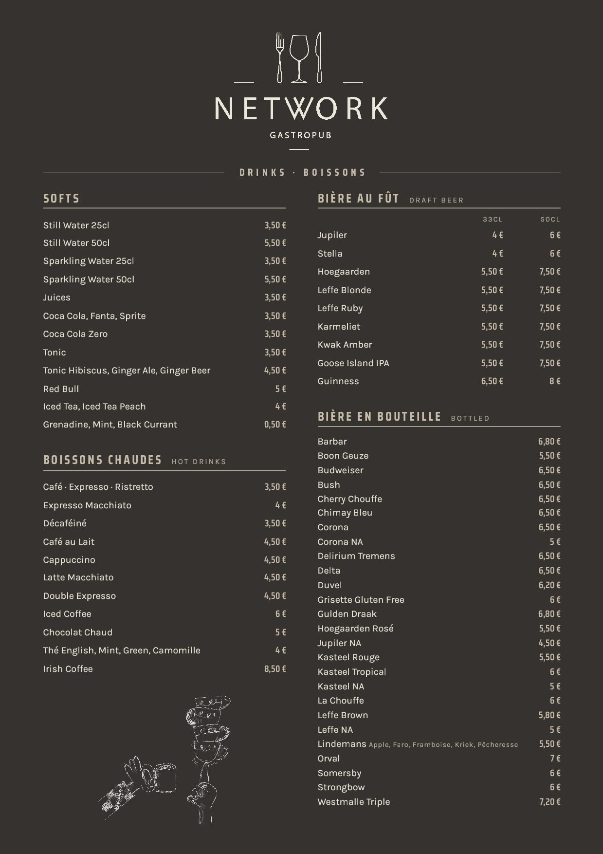Menu de Network Gastropub, page 1