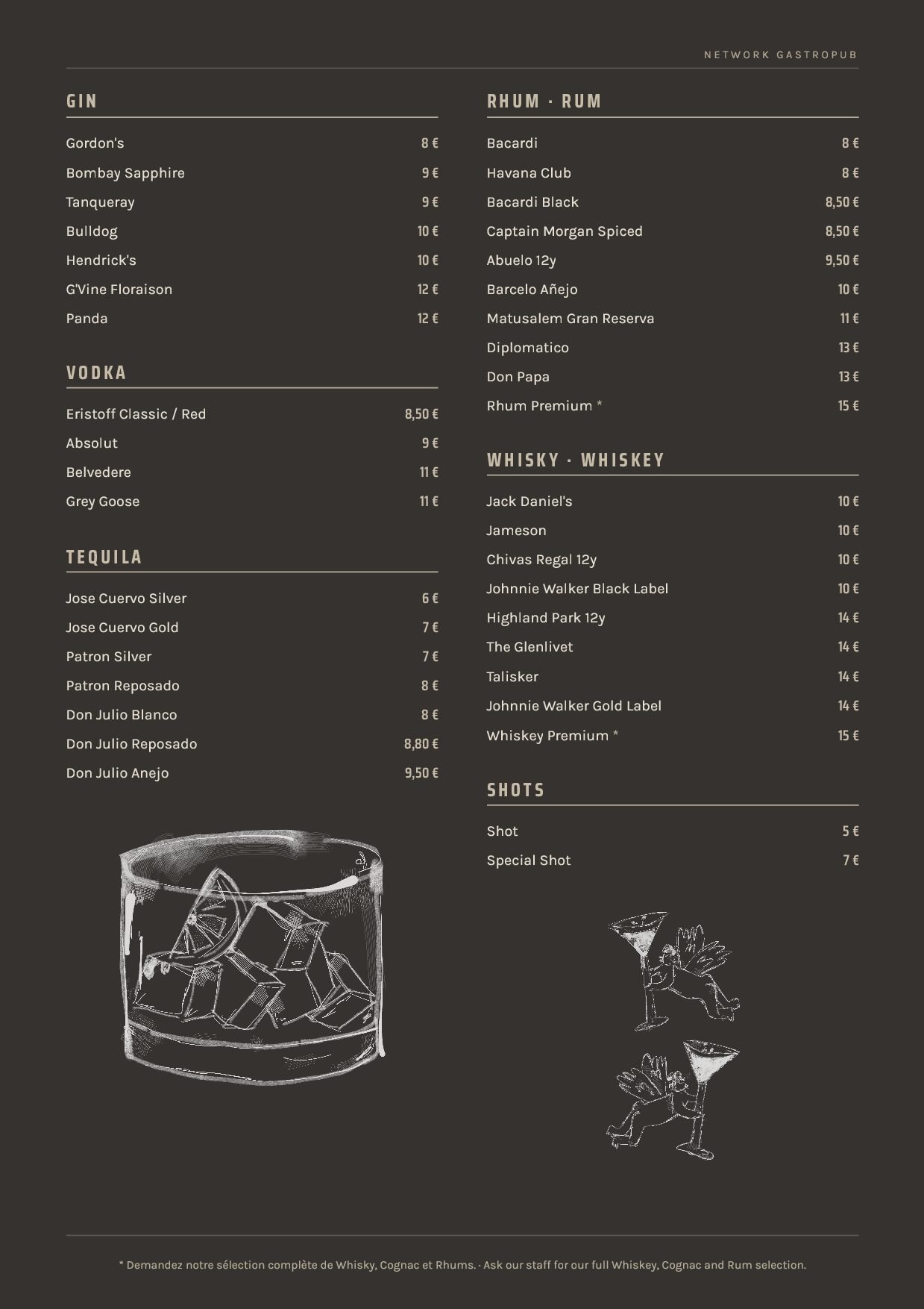 Menu de Network Gastropub, page 3